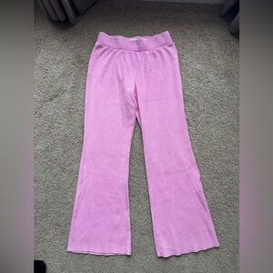Pink Wide-Leg Lounge Pants